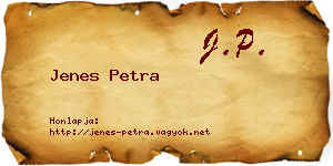 Jenes Petra névjegykártya